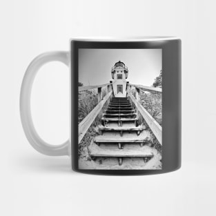 “Mission Point Lighthouse” - Black and White Mug